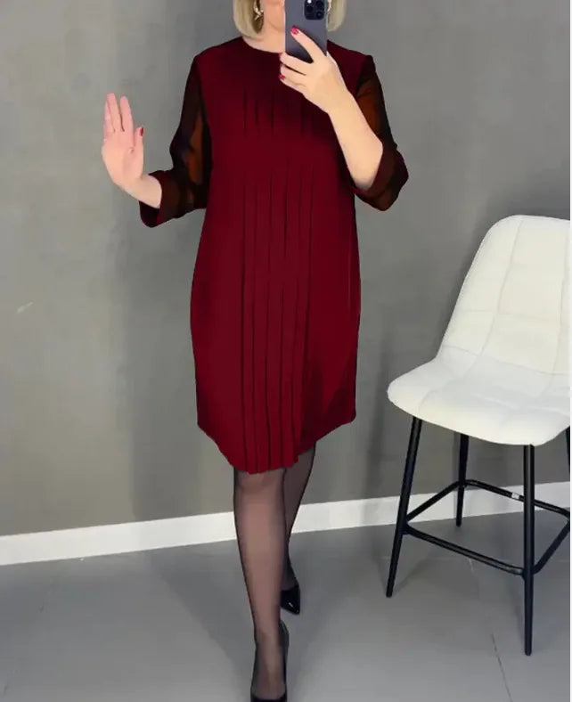 Alice – Robe Midi Plissée Élégante pour Femme