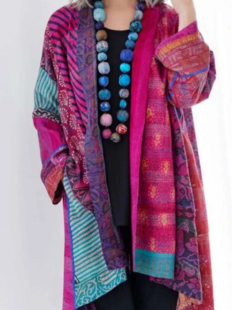 Jessie – Cardigan en Coton et à Imprimé Ethnique pour Femmes