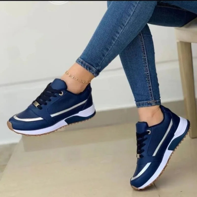 Emma – Chaussures de Sport Décontractées pour Femmes en Cuir PU avec Semelle Confortable