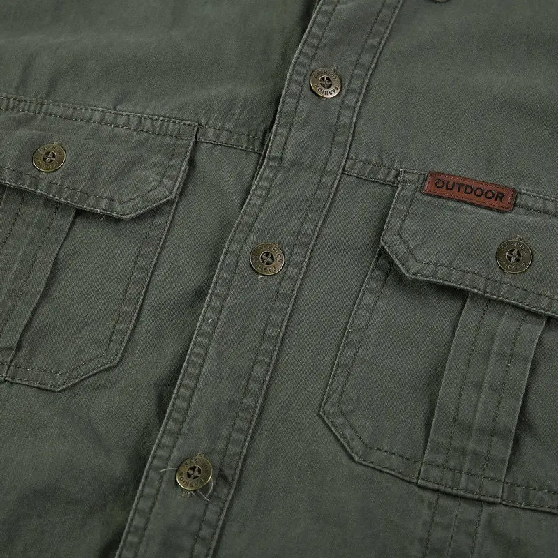 Leon – Chemise Cargo à Manches Longues pour Hommes