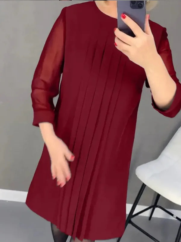 Alice – Robe Midi Plissée Élégante pour Femme