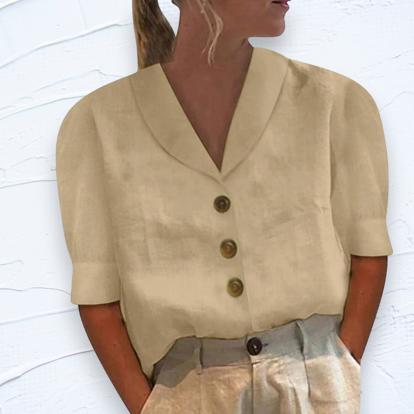 Chemise Respirante à Col en V pour Femmes