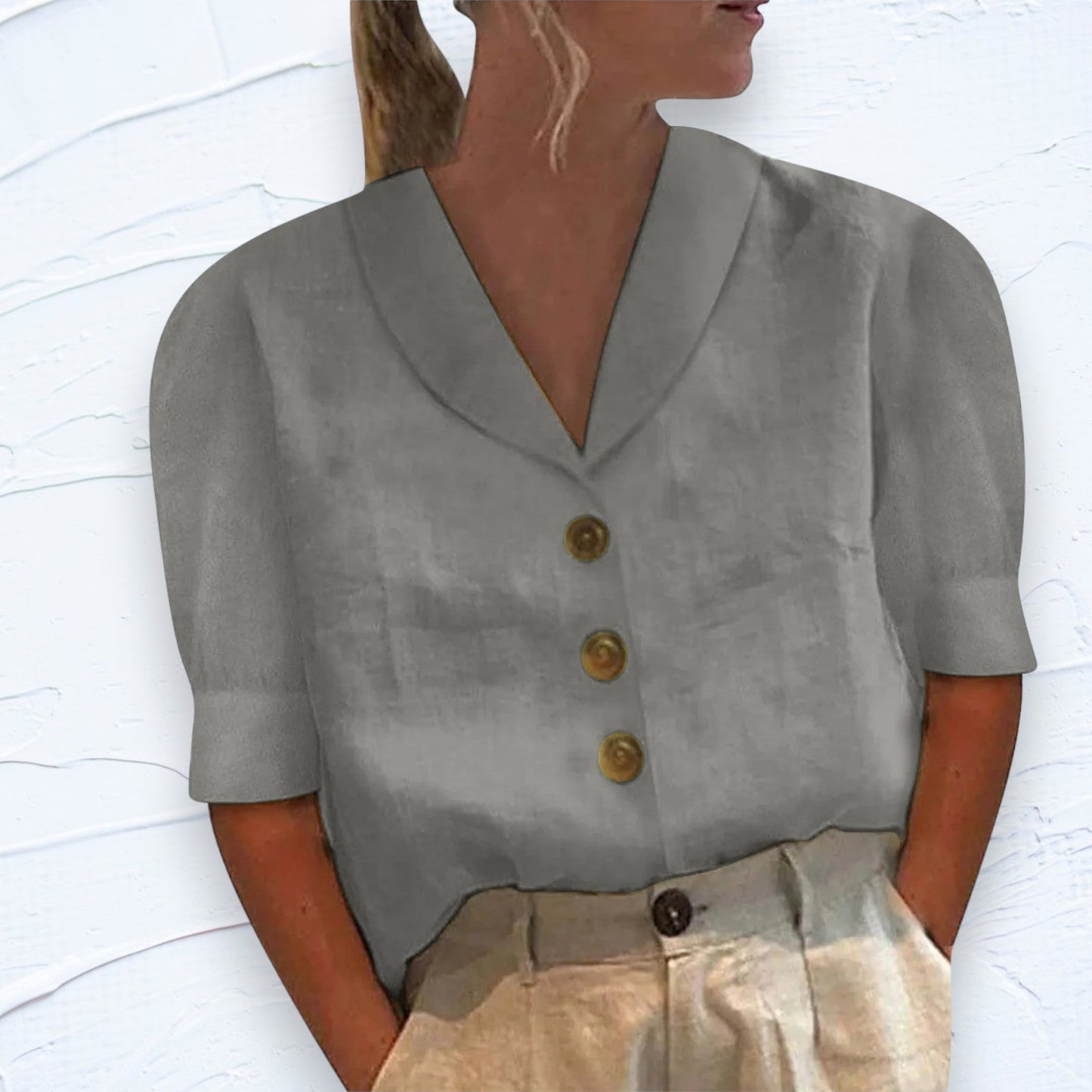 Chemise Respirante à Col en V pour Femmes