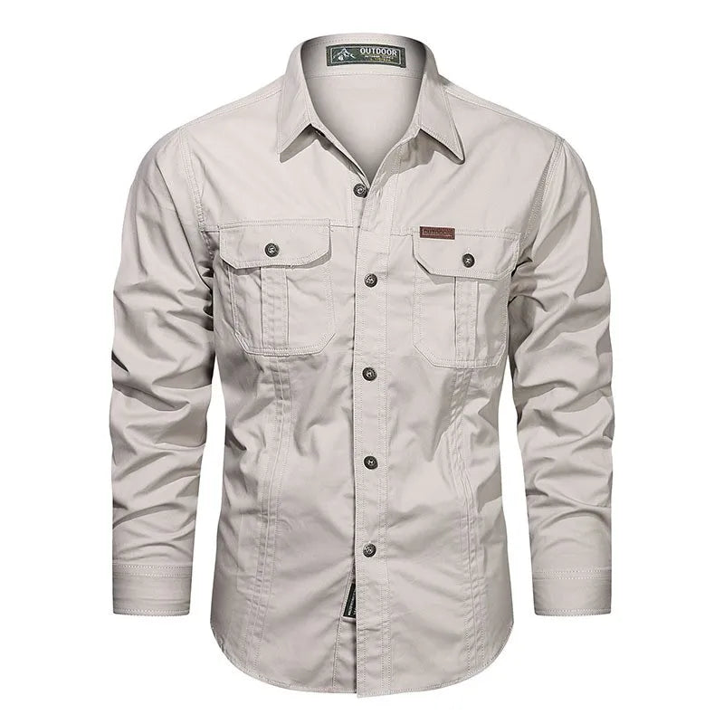 Leon – Chemise Cargo à Manches Longues pour Hommes