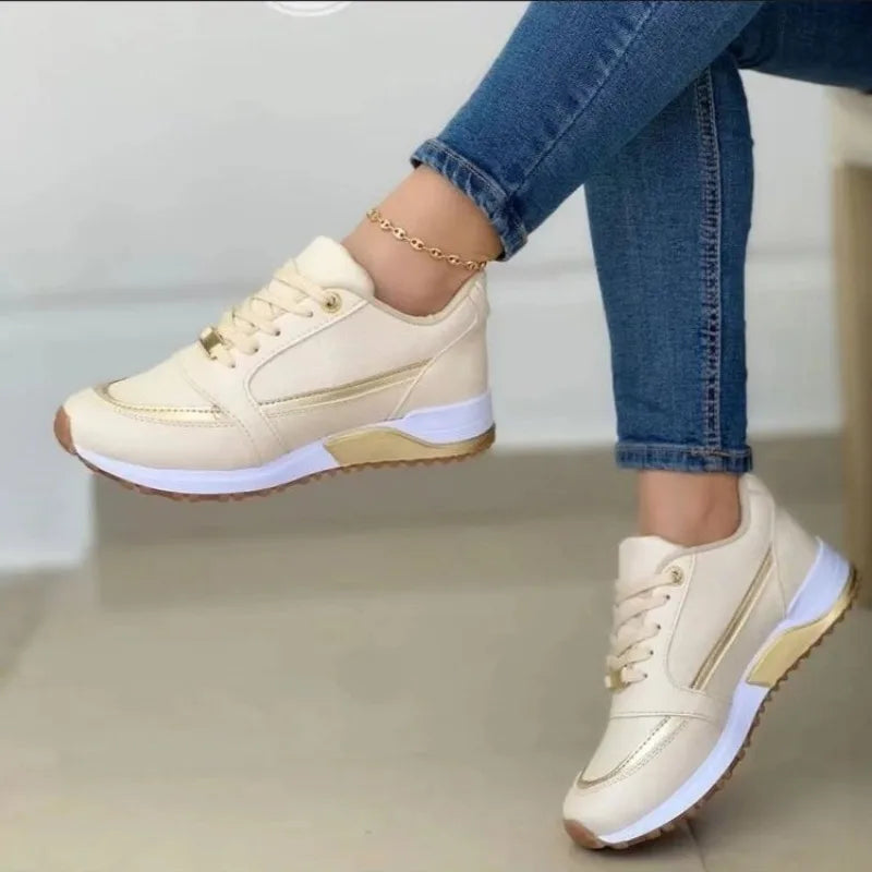 Emma – Chaussures de Sport Décontractées pour Femmes en Cuir PU avec Semelle Confortable