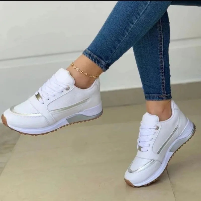Emma – Chaussures de Sport Décontractées pour Femmes en Cuir PU avec Semelle Confortable