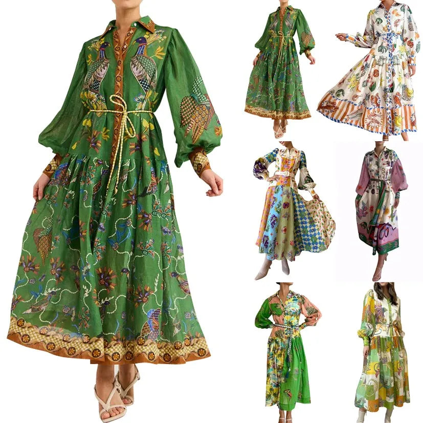 Julia – Robe Maxi Bohème à Boutons