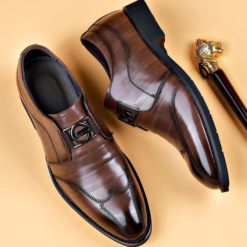 Tom – Chaussures de Ville en Respirant pour Hommes