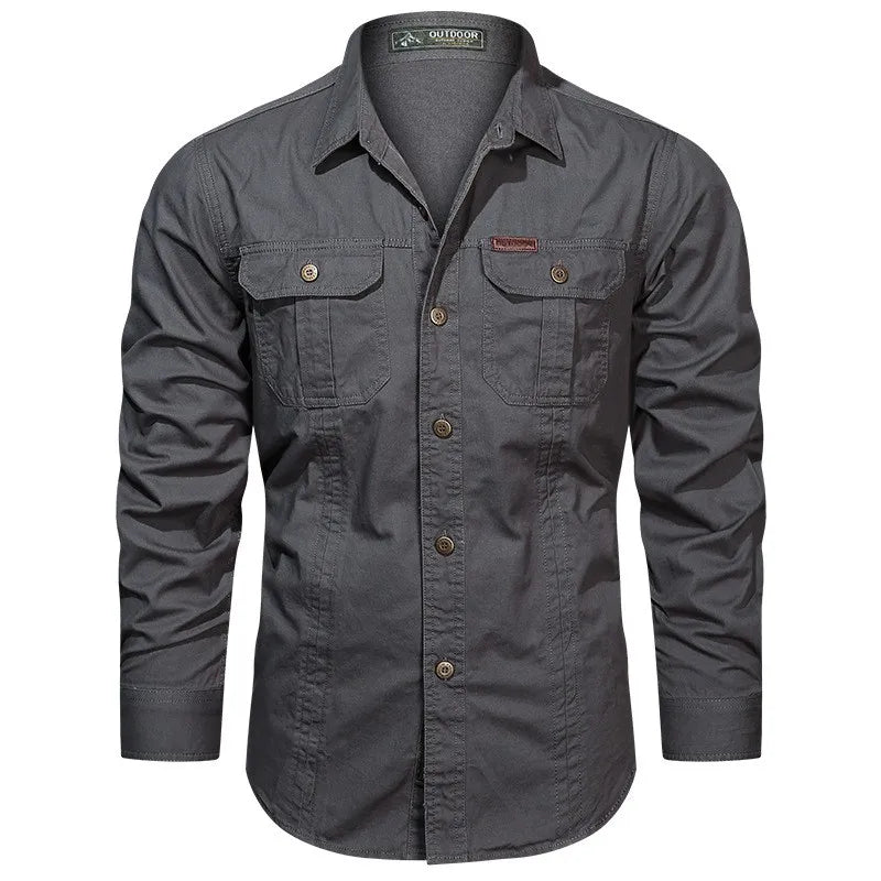 Leon – Chemise Cargo à Manches Longues pour Hommes