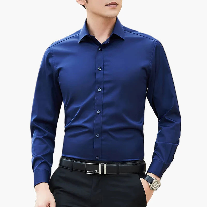 Chemise Classique Homme Manches Longues Élégante Affaires et Bureau