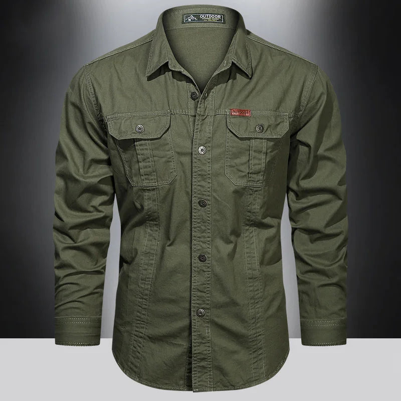 Leon – Chemise Cargo à Manches Longues pour Hommes