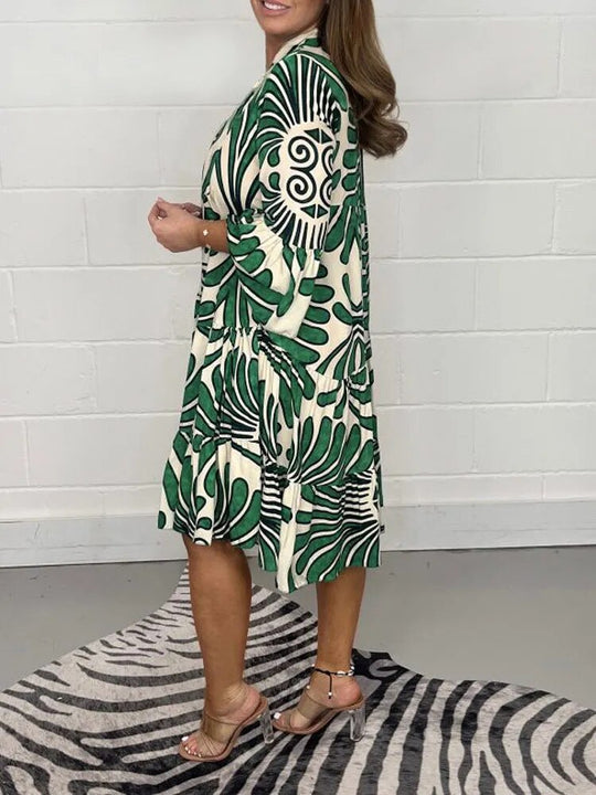 Robe Midi Plissée à Imprimé Floral