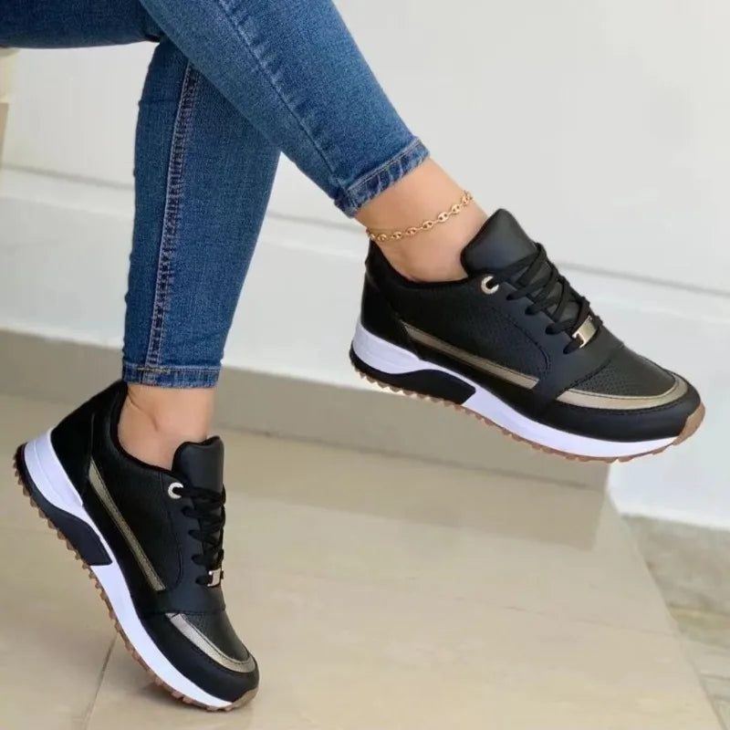 Emma – Chaussures de Sport Décontractées pour Femmes en Cuir PU avec Semelle Confortable