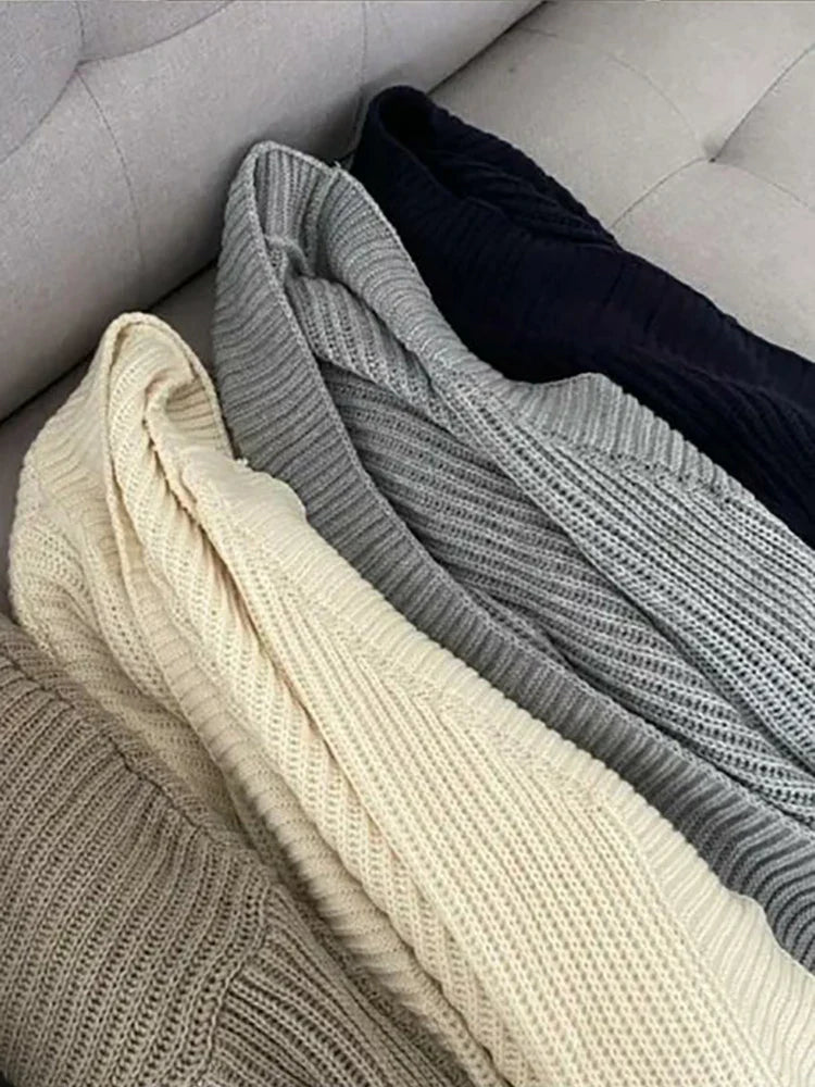 Cardigan ample décontracté pour femme, style quotidien tendance