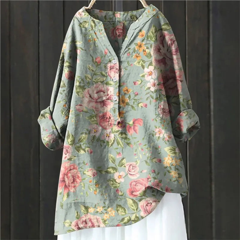 Sacha™ - Blouse à Manches Longues à Imprimé Fleuri