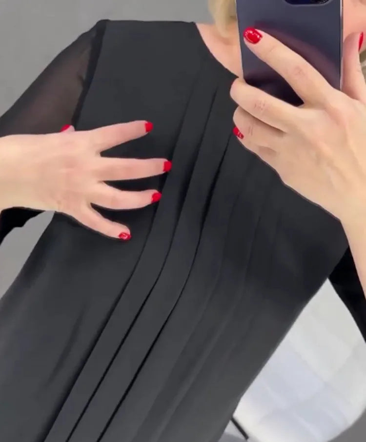 Alice – Robe Midi Plissée Élégante pour Femme