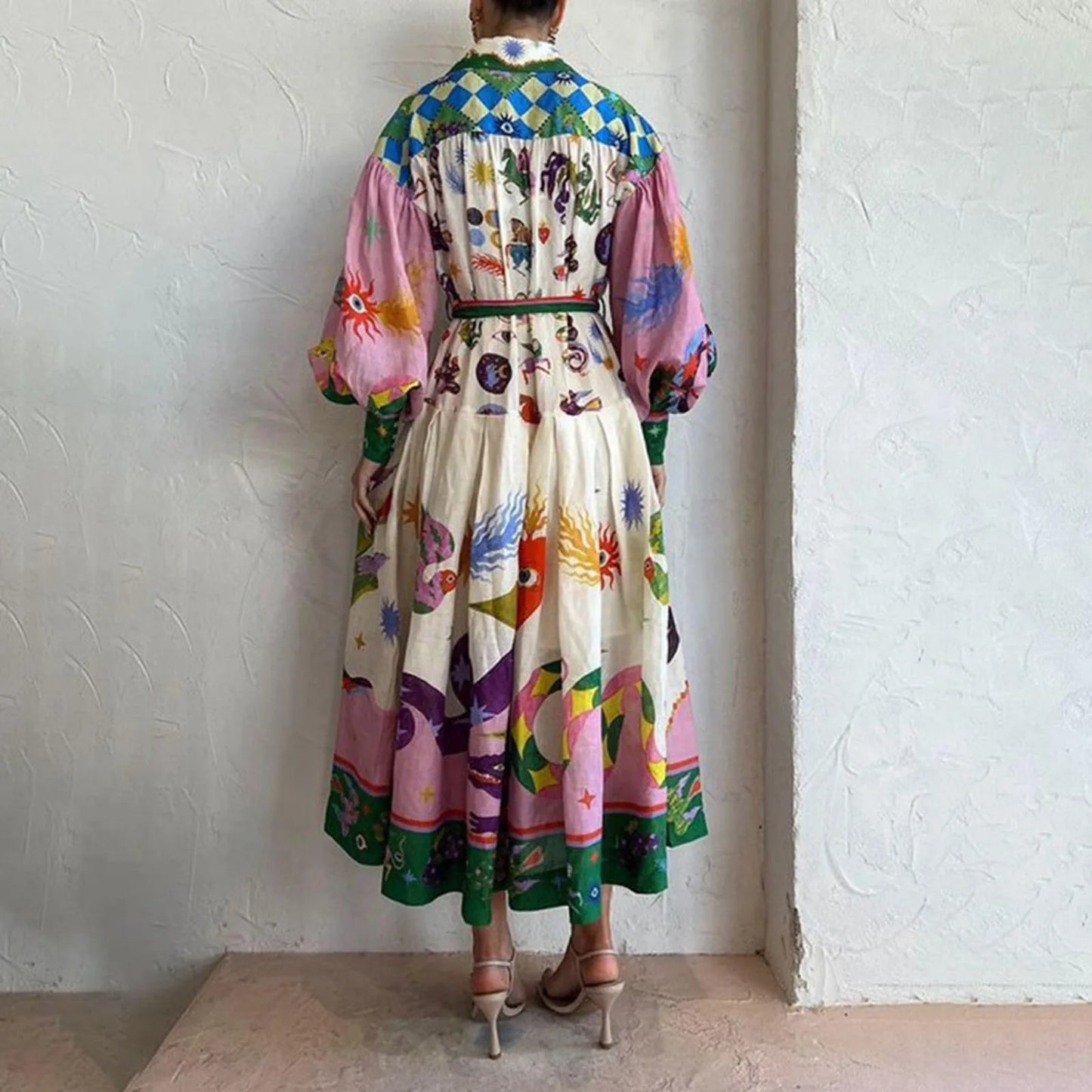 Julia – Robe Maxi Bohème à Boutons