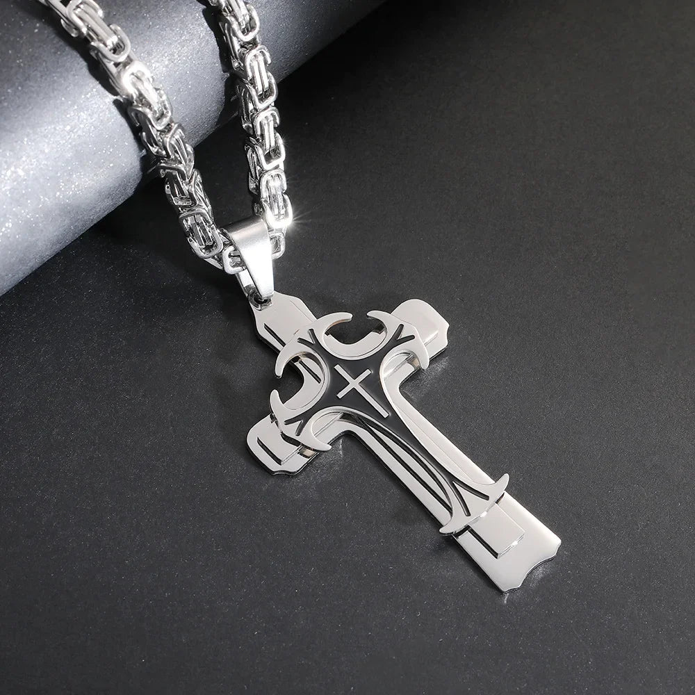 Adrian – Pendentif Croix Byzantine en Or pour Hommes