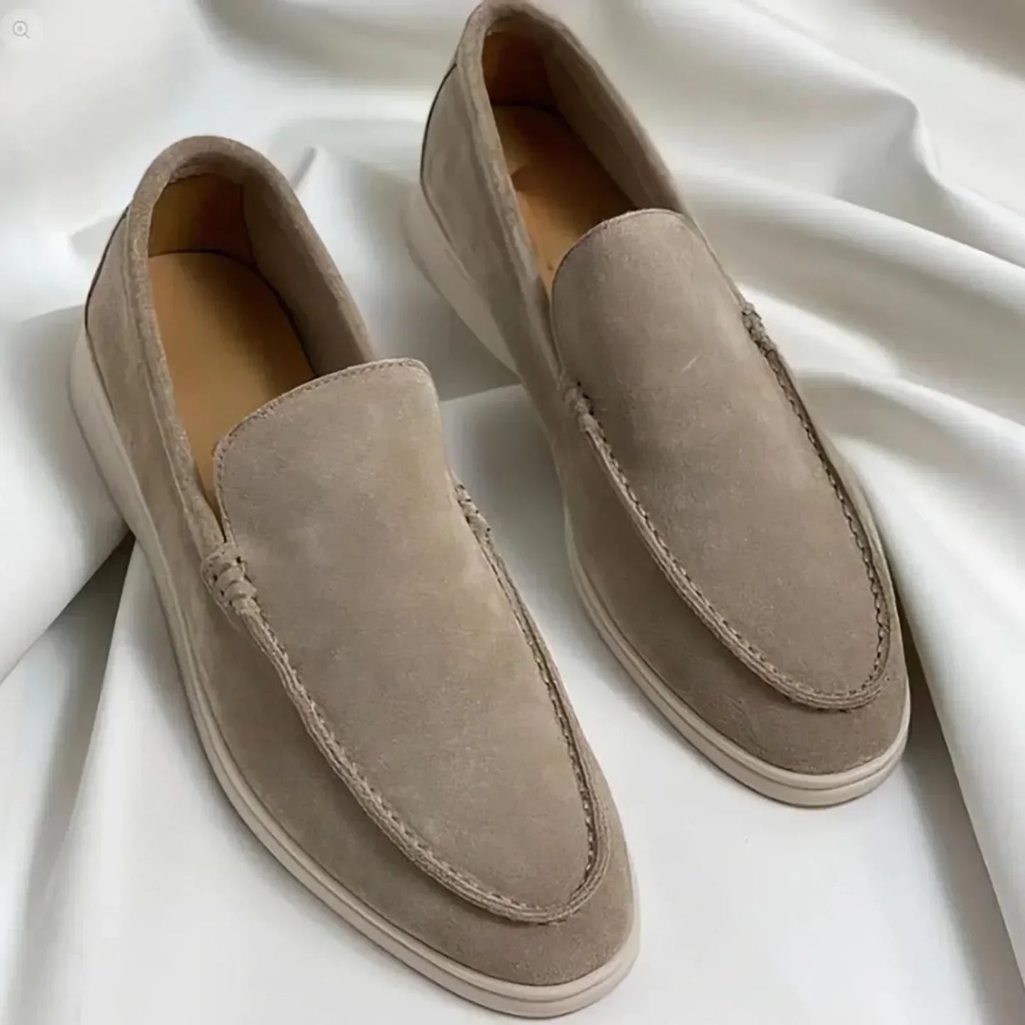 Donald – Mocassins en Daim pour Hommes à Bout Rond