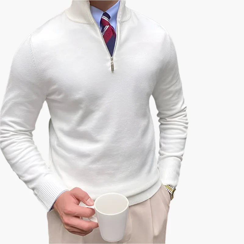 Pull demi-zippé style business pour homme – Élégance et confort professionnel