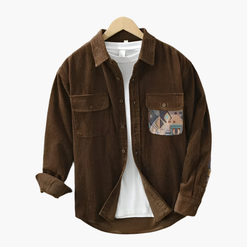 Chemise à côtes style décontracté pour homme – Mode urbaine et élégante