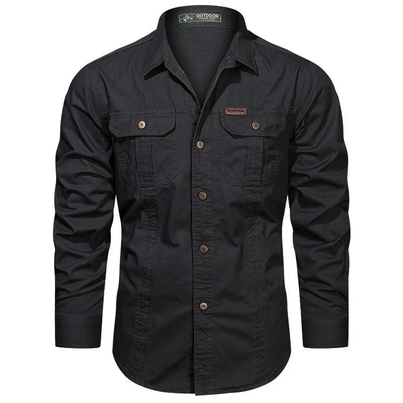Leon – Chemise Cargo à Manches Longues pour Hommes