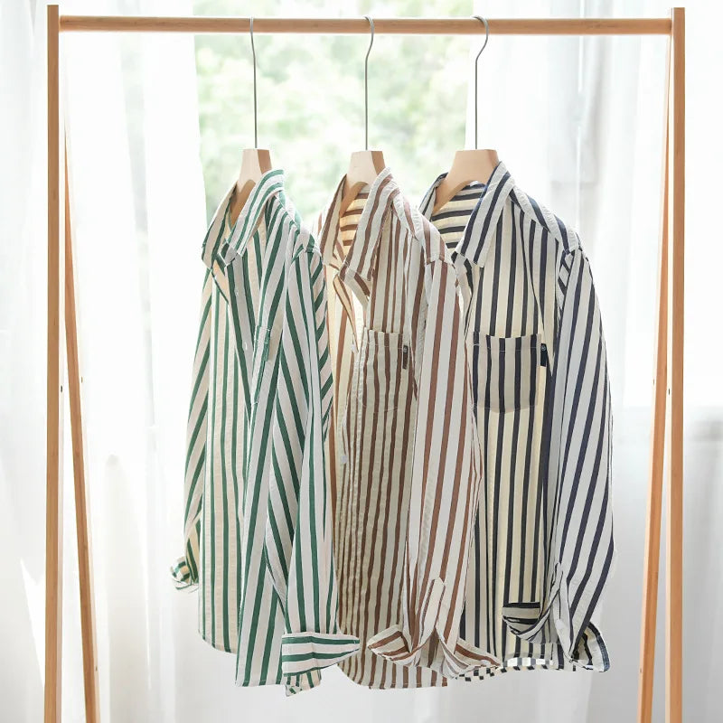 Malcolm – Chemise Rayée à Manches Longues