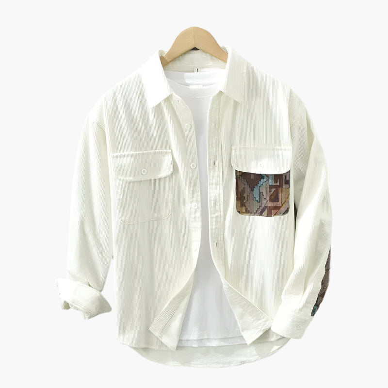 Chemise à côtes style décontracté pour homme – Mode urbaine et élégante