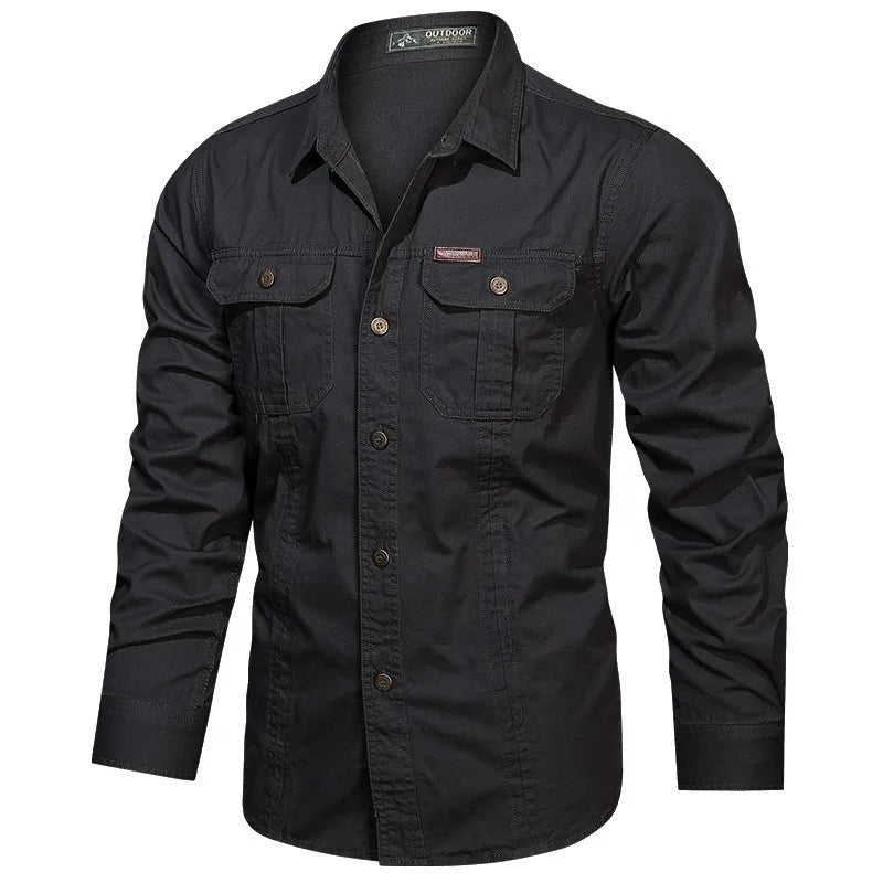 Leon – Chemise Cargo à Manches Longues pour Hommes