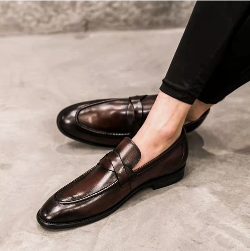 Mocassins en Cuir Pur Faits à la Main pour Homme