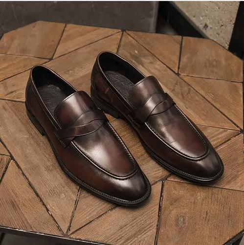 Mocassins en Cuir Pur Faits à la Main pour Homme