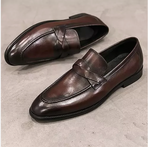 Mocassins en Cuir Pur Faits à la Main pour Homme