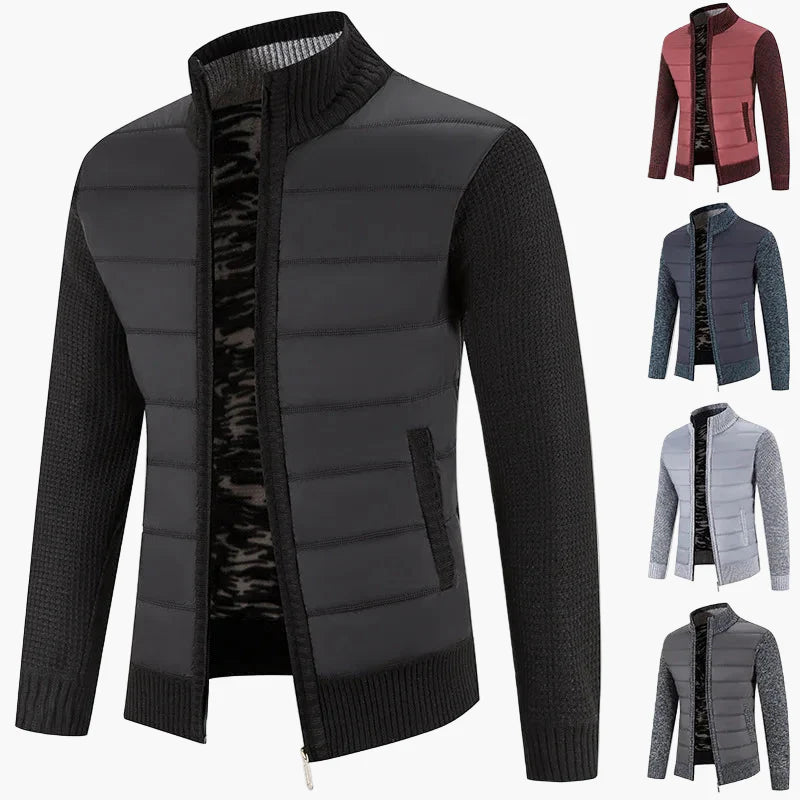 Veste décontractée pour homme style urbain à manches longues avec fermeture éclair