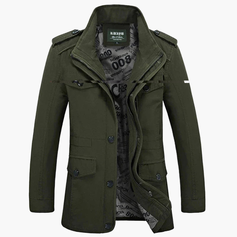 Veste militaire décontractée pour homme style urbain – Manteau automne/hiver élégant