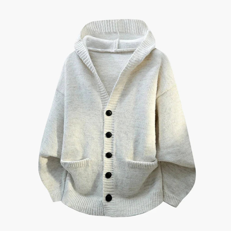 Cardigan à capuche pour homme style décontracté automne hiver
