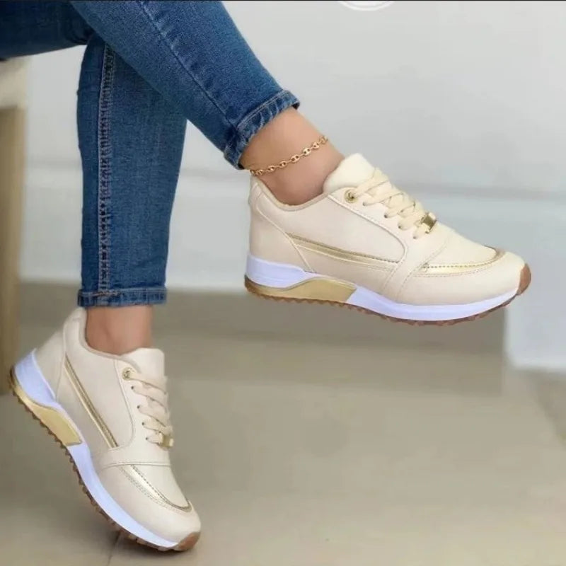 Emma – Chaussures de Sport Décontractées pour Femmes en Cuir PU avec Semelle Confortable