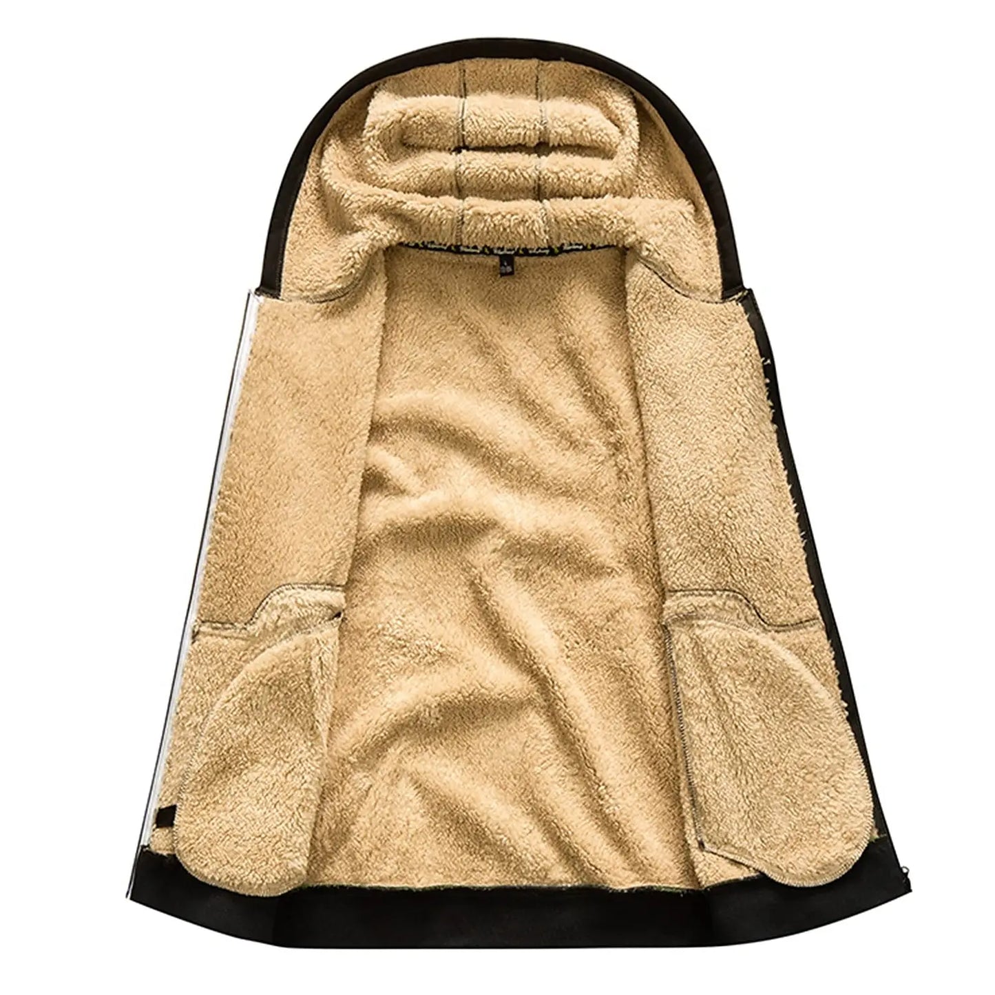 Derek – Sweat à Capuche Zippé Doublé Sherpa pour Homme
