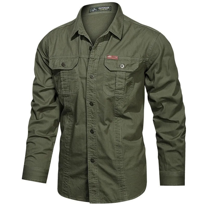 Leon – Chemise Cargo à Manches Longues pour Hommes
