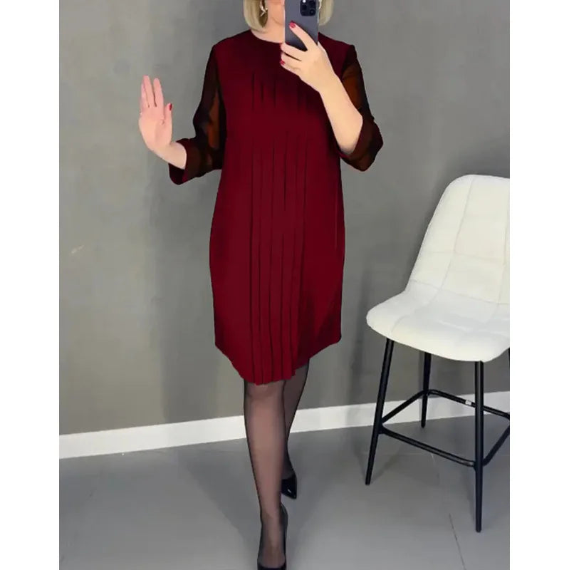 Alice – Robe Midi Plissée Élégante pour Femme