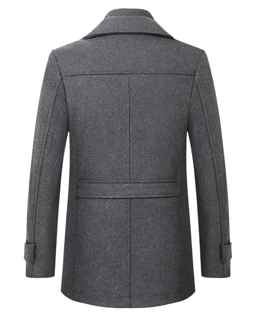 Giles – Manteau Homme en Laine Mélangée à Double Col