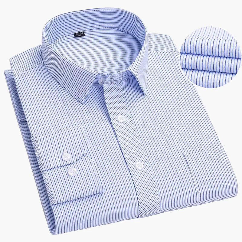 Chemise habillée à rayures pour homme - Élégance professionnelle et style moderne