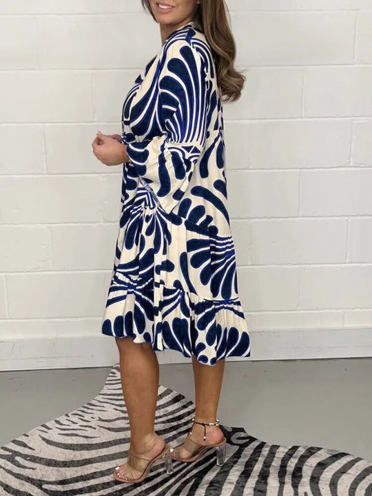 Robe Midi Plissée à Imprimé Floral