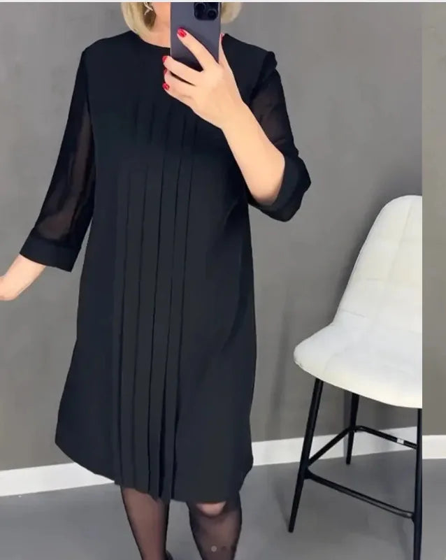 Alice – Robe Midi Plissée Élégante pour Femme