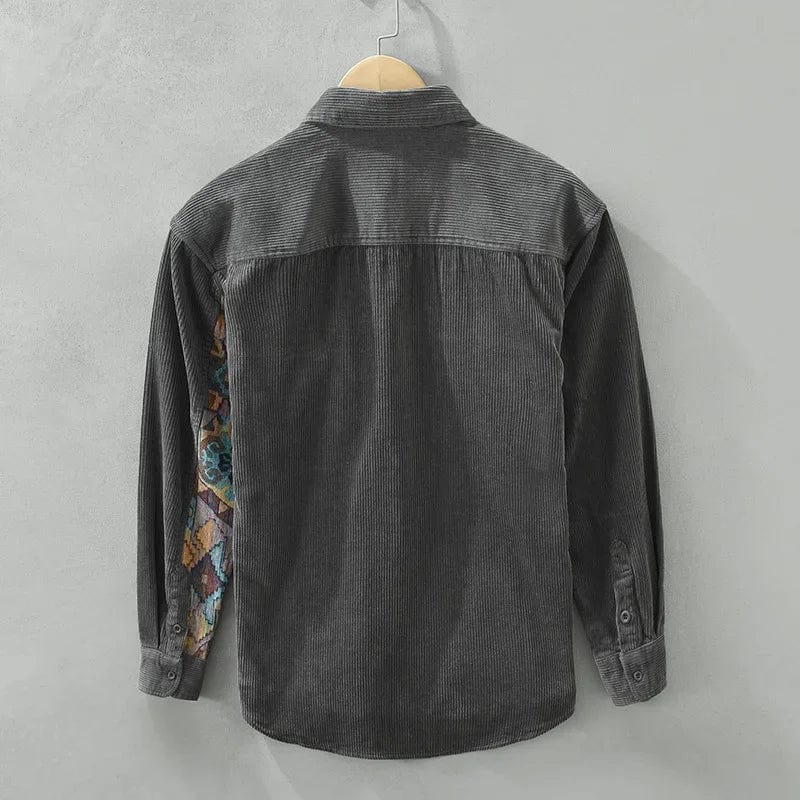 Chemise à côtes style décontracté pour homme – Mode urbaine et élégante
