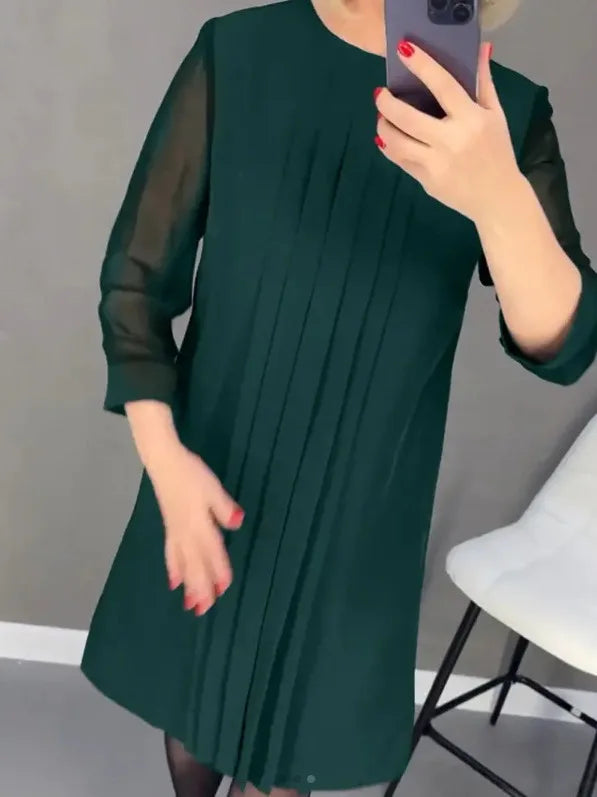 Alice – Robe Midi Plissée Élégante pour Femme