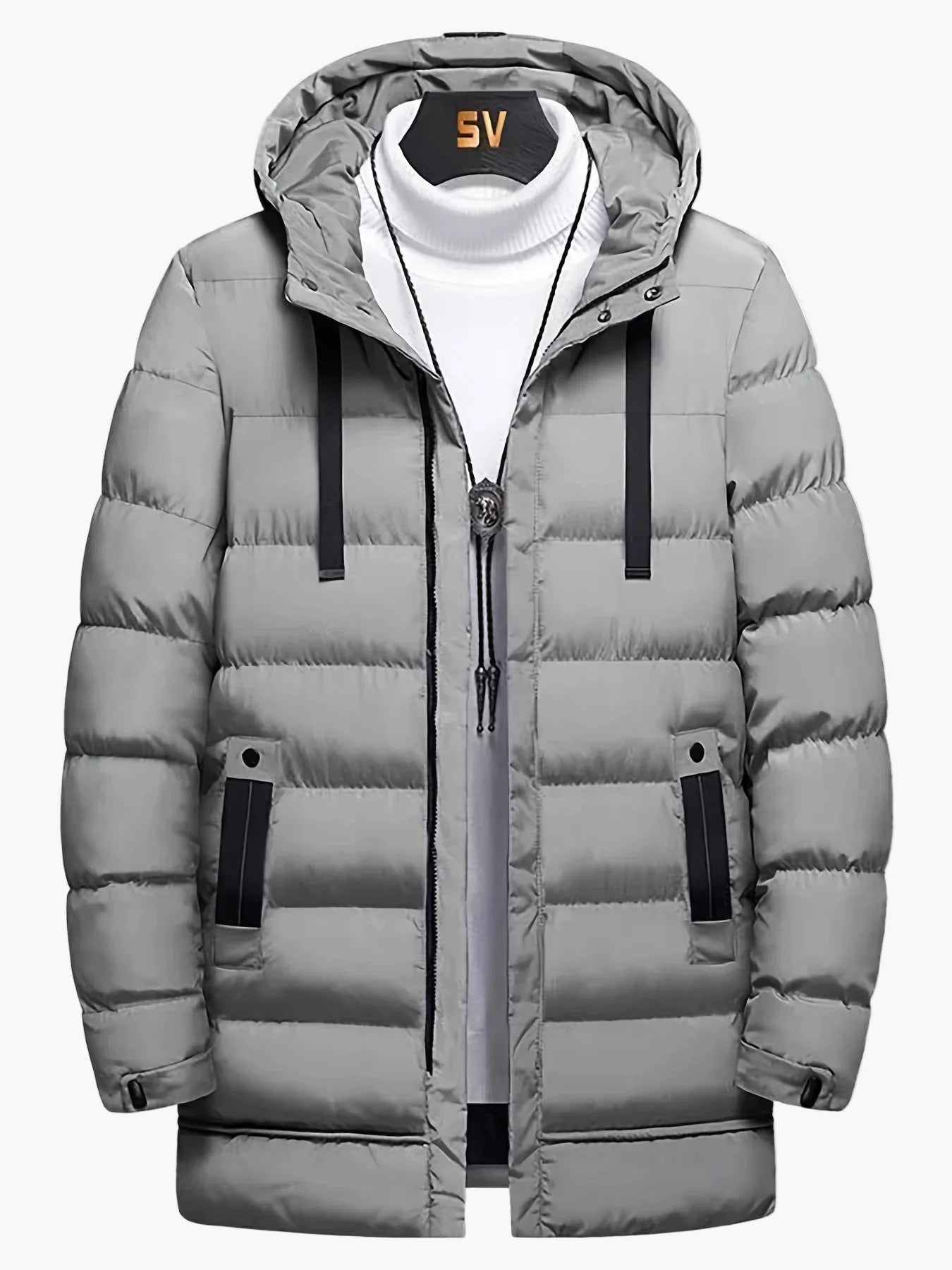 Manteau long d'hiver homme style parka urbaine polyvalente pour usage quotidien et activités extérieures