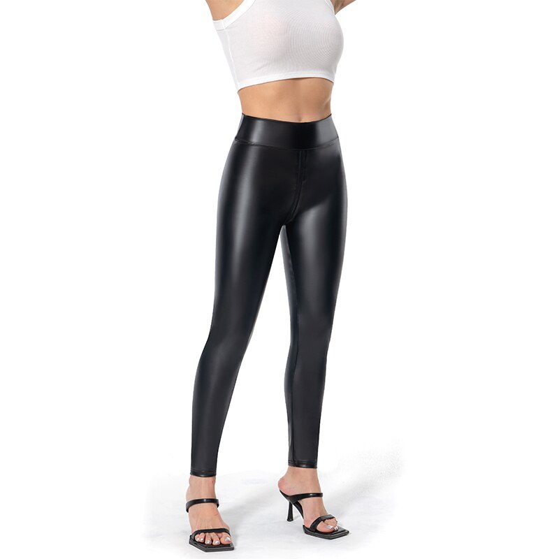 Janet – Pantalon en Mat avec Fermeture Éclair Arrière
