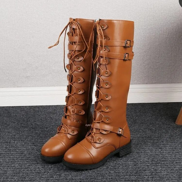 Jennifer – Bottes à Lacets Rétro avec Boucle