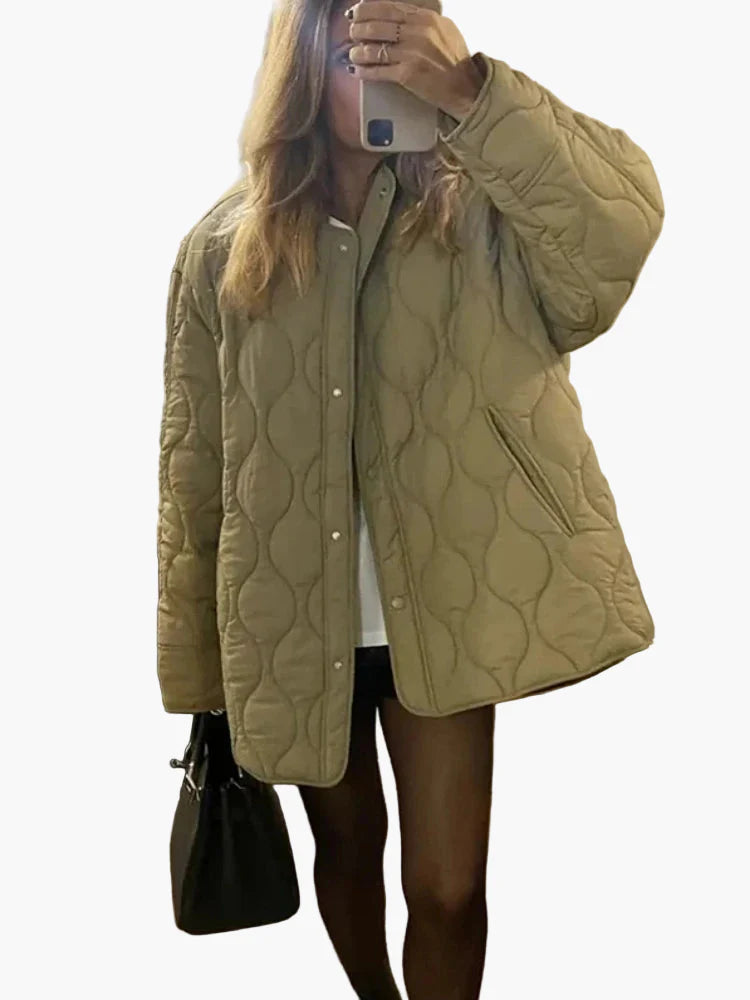 Manteau matelassé oversize pour femme style décontracté urbain