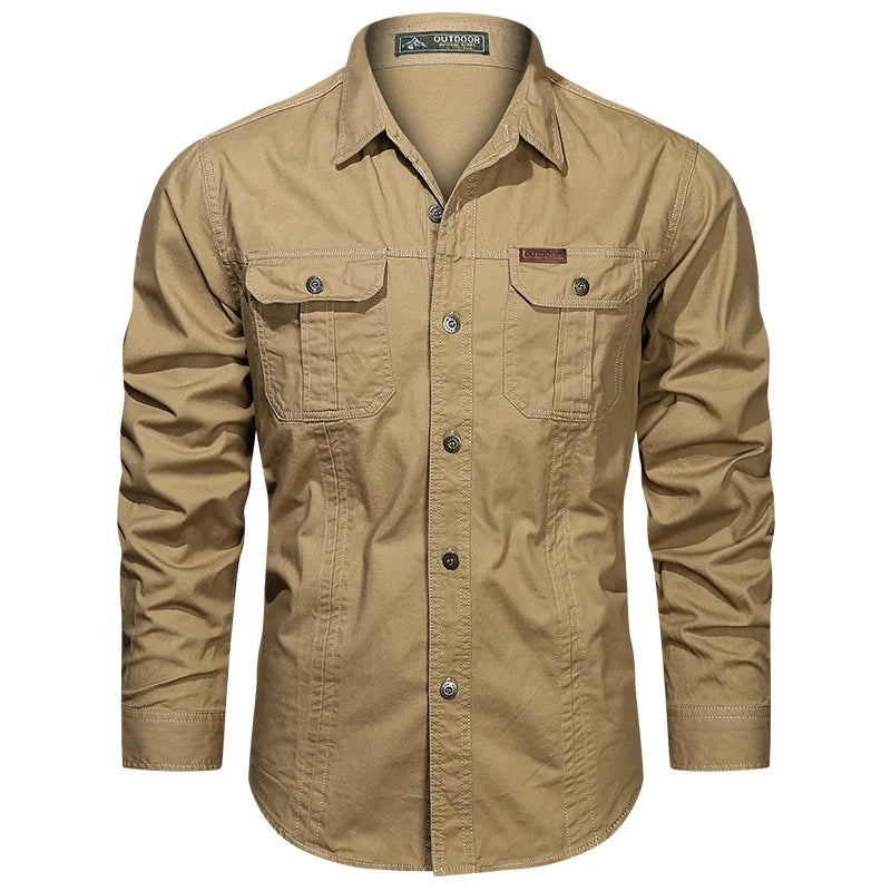 Leon – Chemise Cargo à Manches Longues pour Hommes